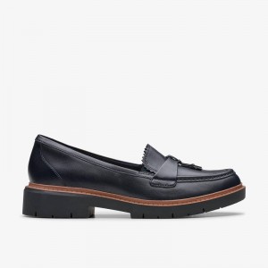 Navy Leather Clarks Westlynn Bella | CLKS-84868