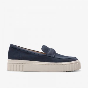 Navy Nubuck Clarks Mayhill Cove | CLKS-84714