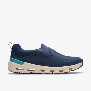 Navy Nubuck Clarks Nature X Sky Waterproof | CLKS-85163