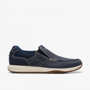 Navy Nubuck Clarks Sailview Step | CLKS-84280