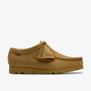 Oakmoss Nubuck Clarks Wallabee Gore-Tex | CLKS-84516