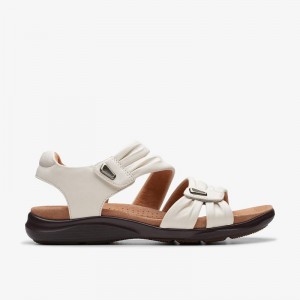 Off White Leather Clarks Kitly Ave | CLKS-84939