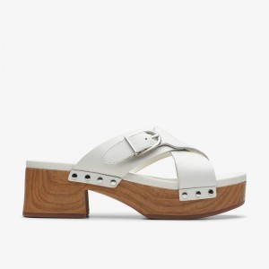 Off White Leather Clarks Sivanne Walk | CLKS-84915