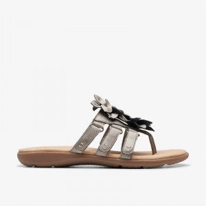 Pewter Metallic Clarks Elizabelle Mae | CLKS-84969