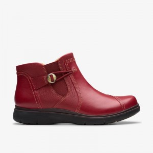 Red Leather Clarks Certina Joy | CLKS-85477