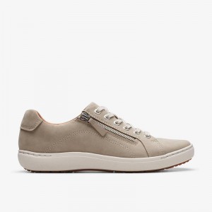 Stone Nubuck Clarks Nalle Lace | CLKS-85152