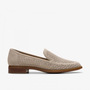 Stone Suede Clarks Trish Cove | CLKS-84865