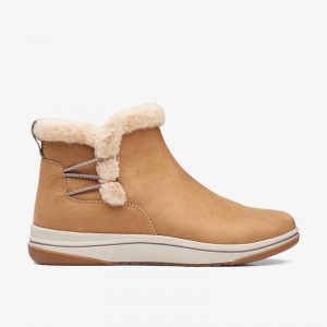 Tan Clarks Breeze Fur | CLKS-85470