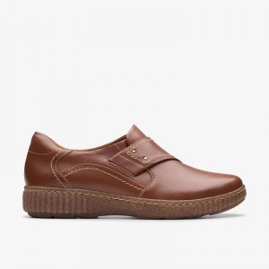 Tan Leather Clarks Caroline Dalia | CLKS-85307