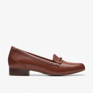 Tan Leather Clarks Juliet Shine | CLKS-85435