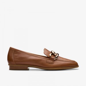 Tan Leather Clarks Sarafyna Iris | CLKS-84984