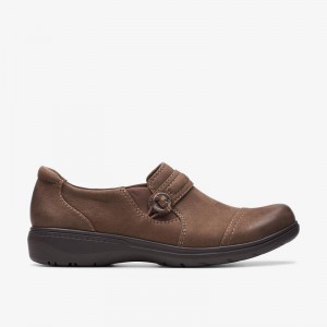 Taupe Nubuck Clarks Carleigh Pearl | CLKS-85305