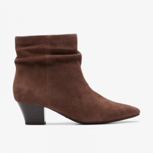 Taupe Suede Clarks Teresa Skip | CLKS-85100