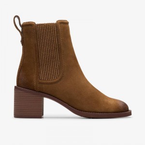 Walnut Suede Clarks Chamberly Top | CLKS-85482