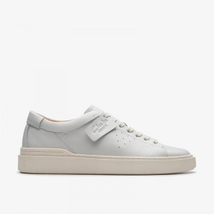 White Leather Clarks Craft Swift | CLKS-84221