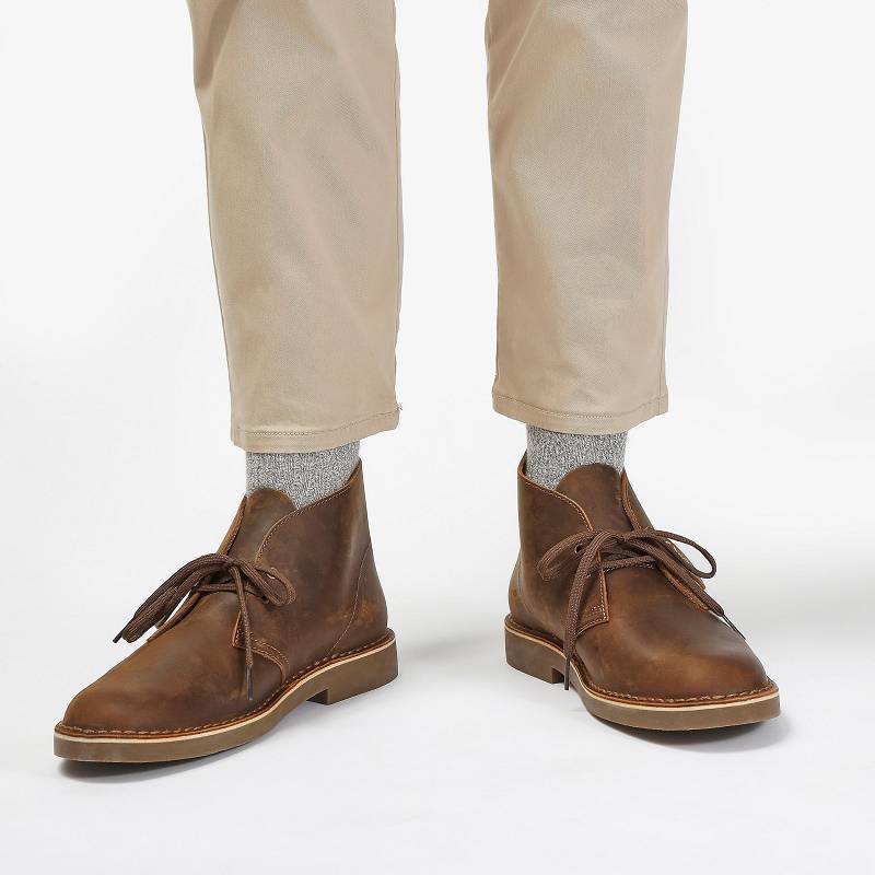 Beeswax Leather Clarks Desert Boot Evo | CLKS-84536