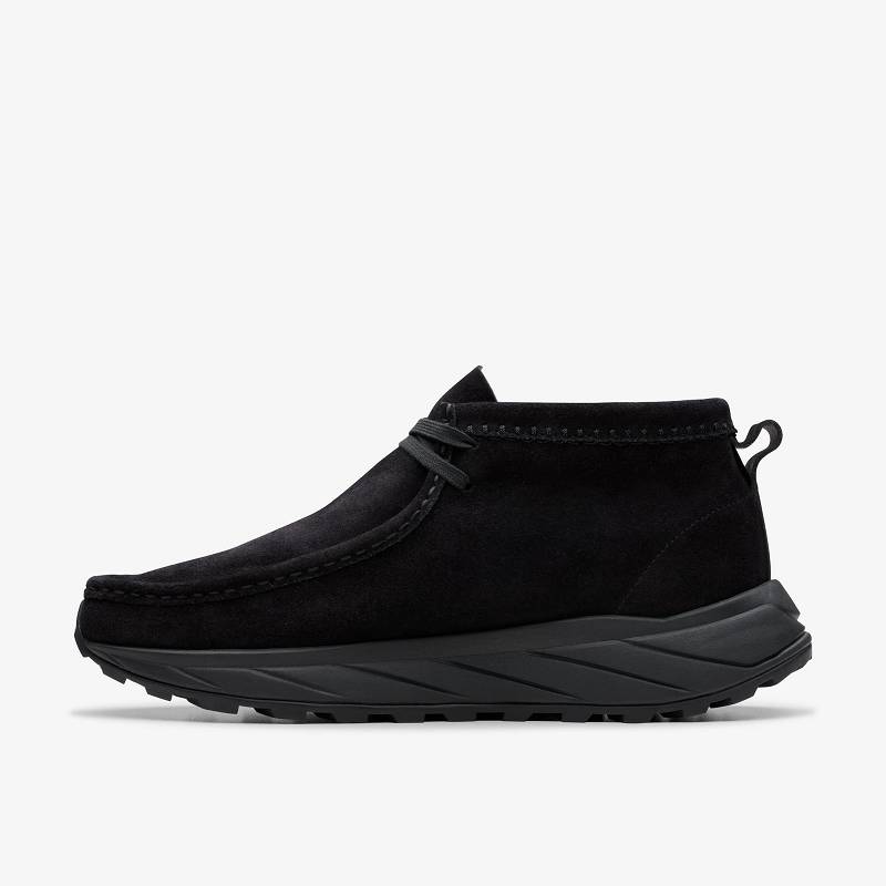 Black/Black Suede Clarks Wallabee Eden | CLKS-84608