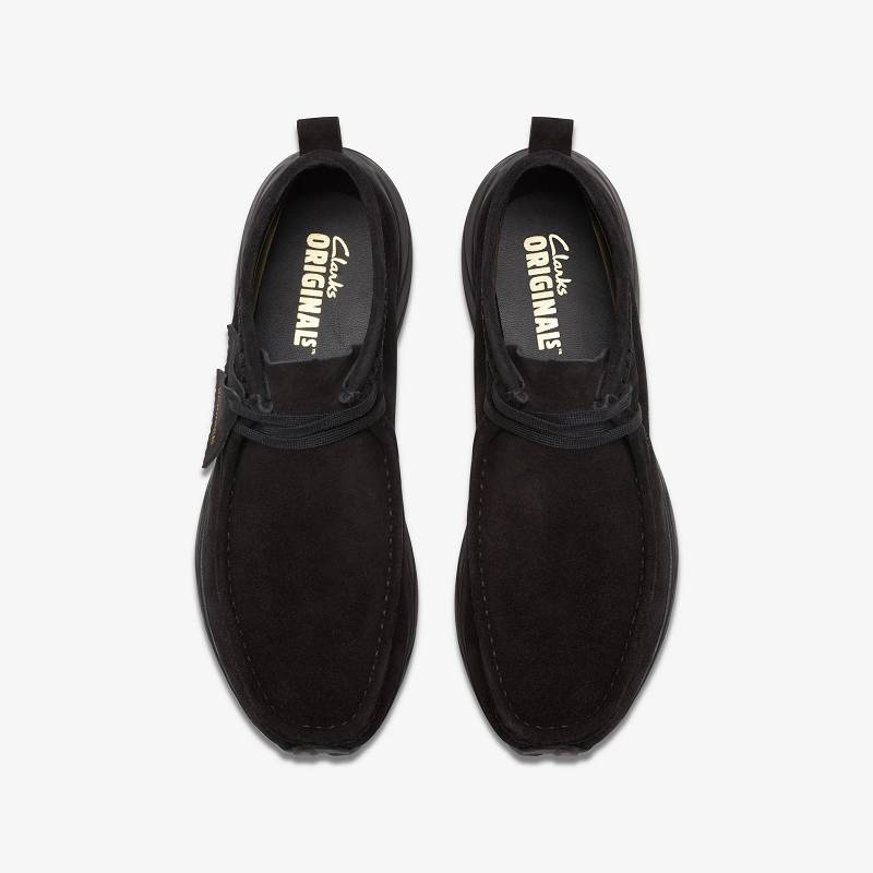 Black/Black Suede Clarks Wallabee Eden | CLKS-84608