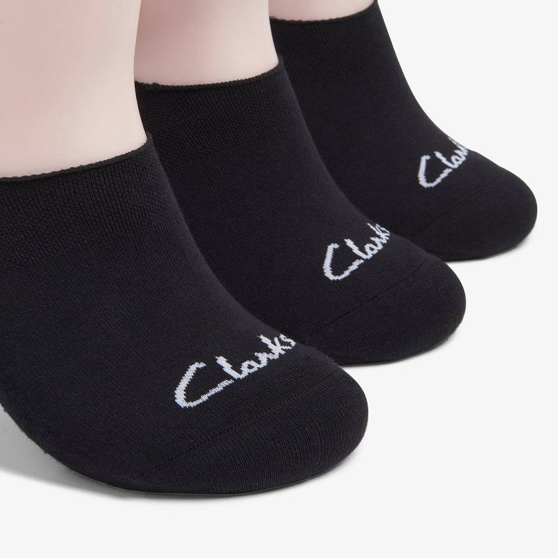 Black Clarks 3 pack Solid Liner Sock | CLKS-84175