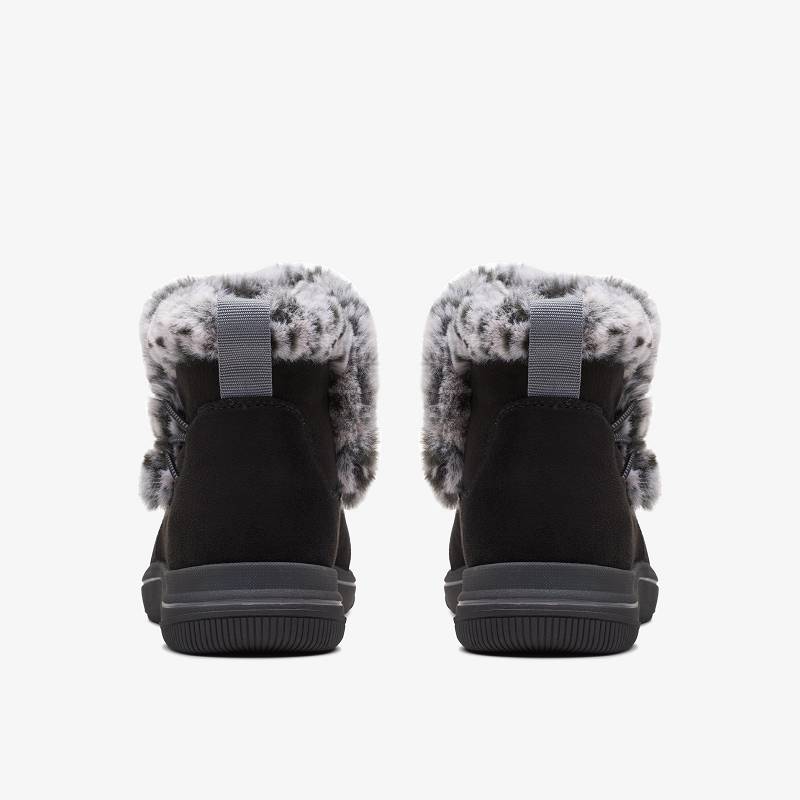 Black Clarks Breeze Fur | CLKS-85469