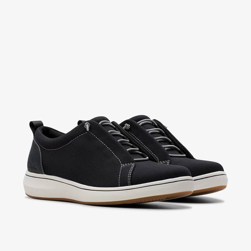 Black Clarks Breeze Sky Lace | CLKS-84852