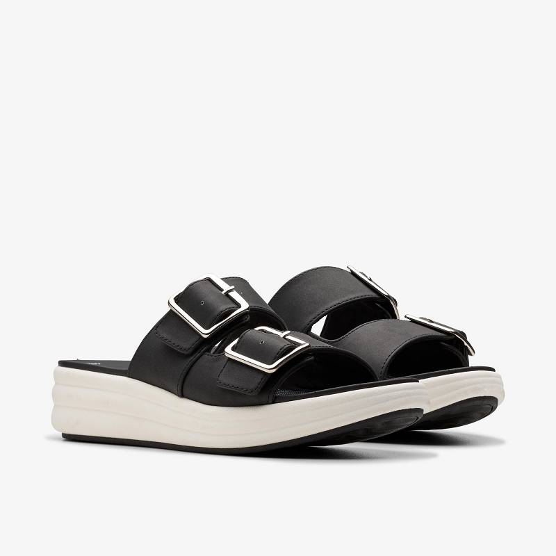 Black Clarks Drift Buckle | CLKS-84700