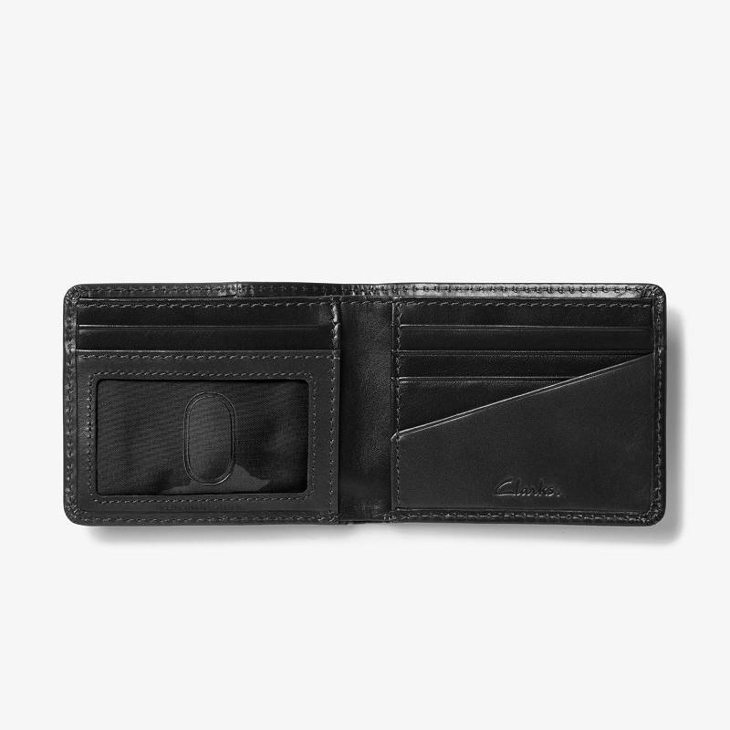 Black Clarks Shine Passcase Wallet | CLKS-84161