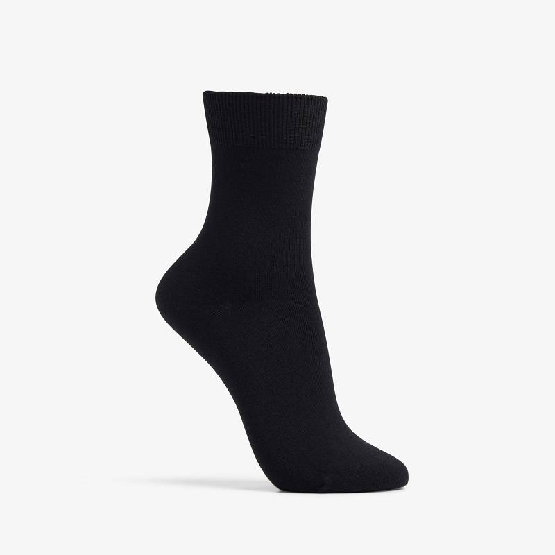 Black Clarks Solid Dress Crew Sock | CLKS-84656