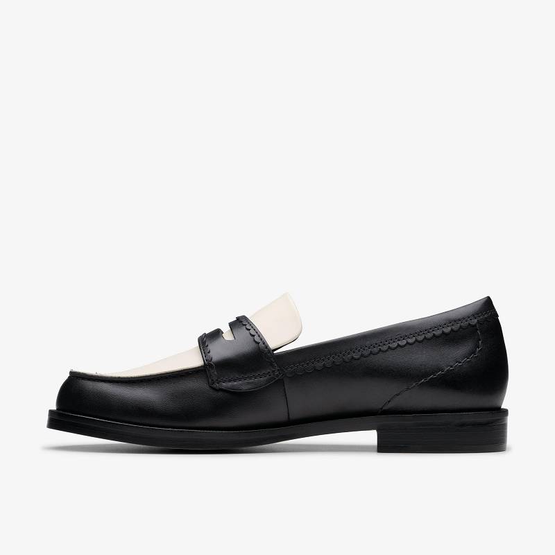 Black Combination Leather Clarks Straven Edge | CLKS-85377