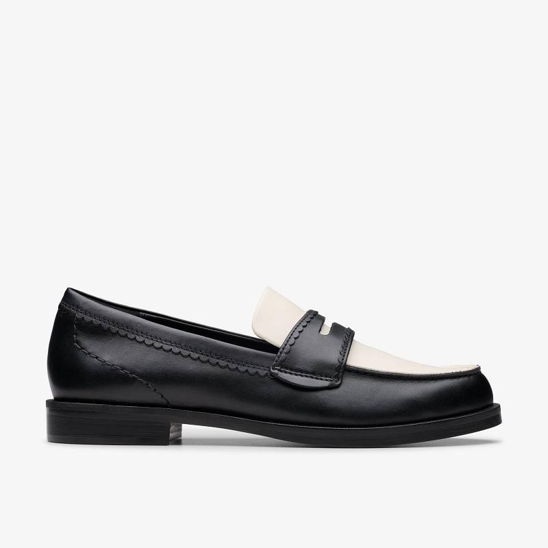 Black Combination Leather Clarks Straven Edge | CLKS-85377