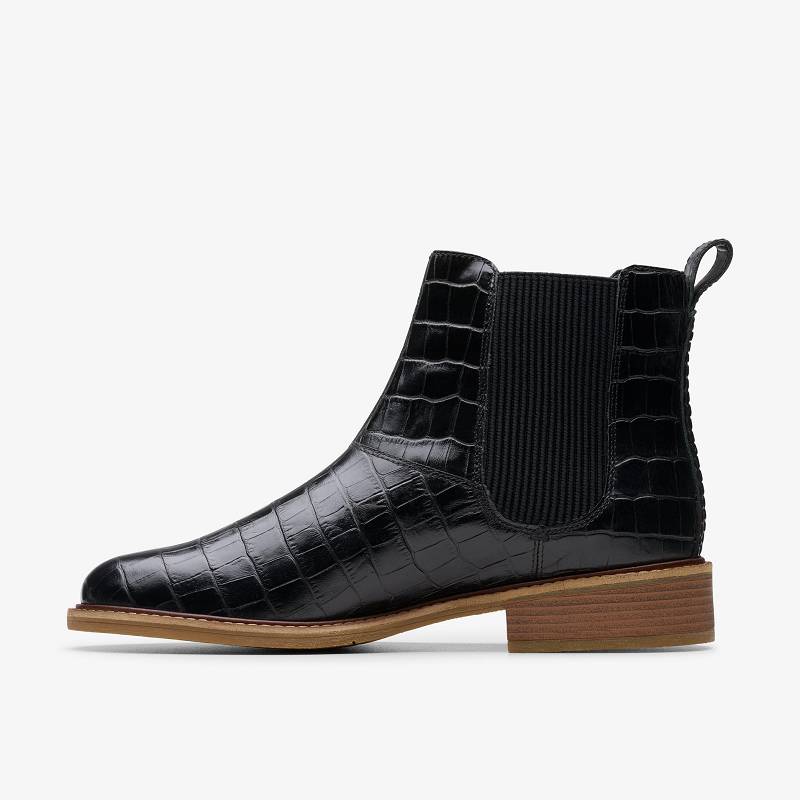 Black Crocodile Clarks Cologne Arlo 2 | CLKS-85445