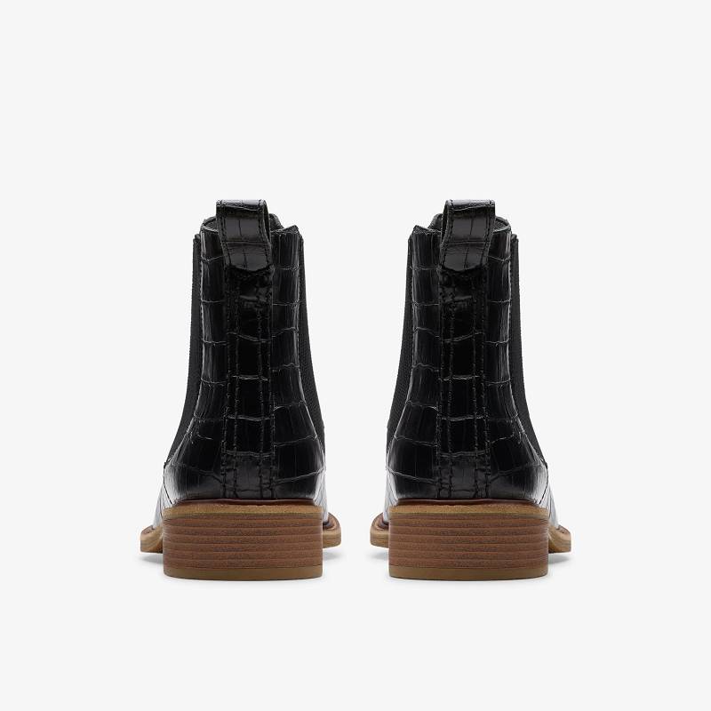 Black Crocodile Clarks Cologne Arlo 2 | CLKS-85445