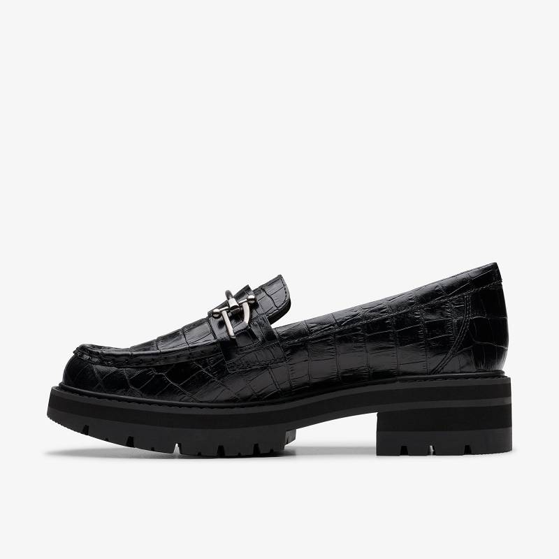 Black Crocodile Clarks Orianna Bit | CLKS-85392