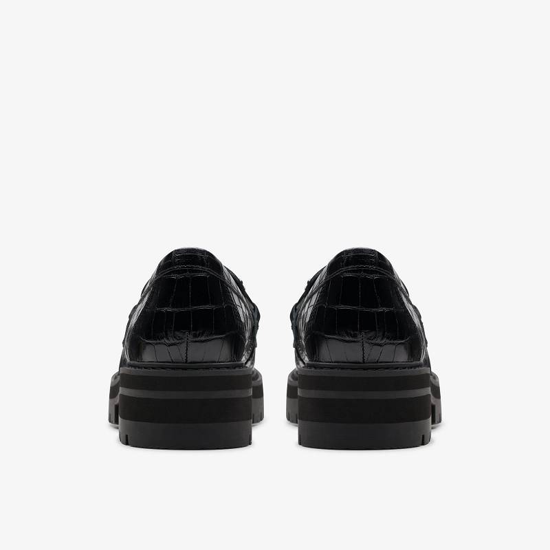 Black Crocodile Clarks Orianna Bit | CLKS-85392