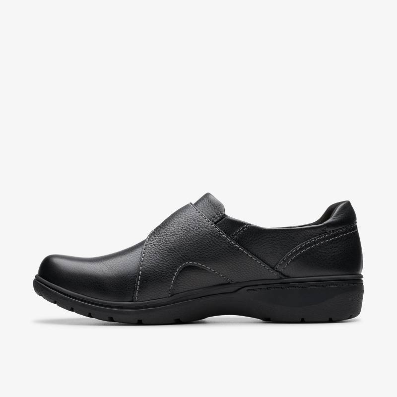 Black Leather Clarks Carleigh Jazz | CLKS-85344