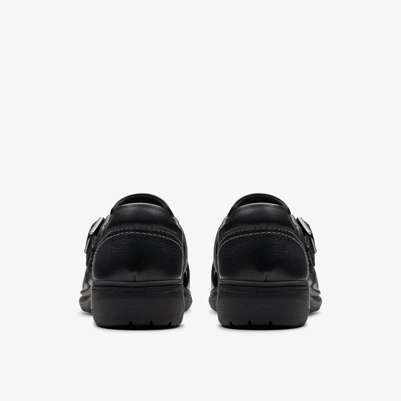 Black Leather Clarks Carleigh Jazz | CLKS-85344