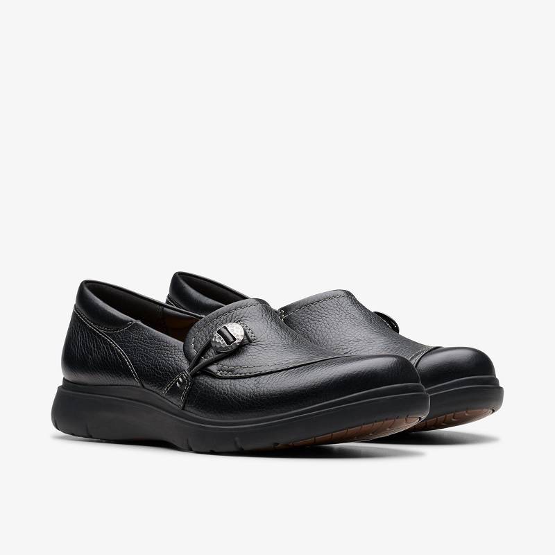 Black Leather Clarks Certina Ease | CLKS-85302