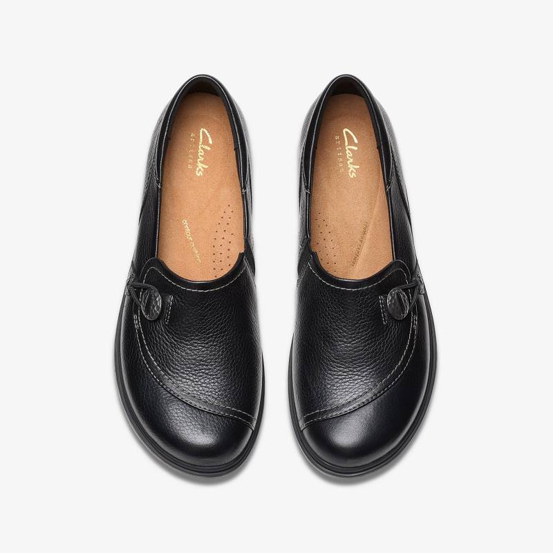 Black Leather Clarks Certina Ease | CLKS-85302