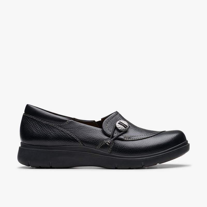 Black Leather Clarks Certina Ease | CLKS-85302