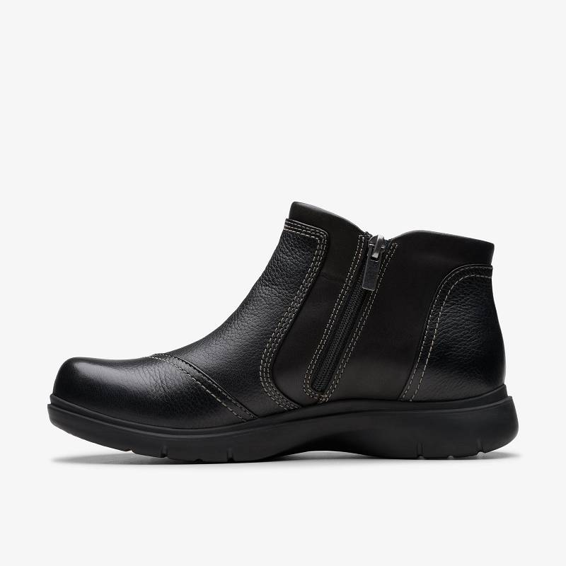 Black Leather Clarks Certina Joy | CLKS-85476