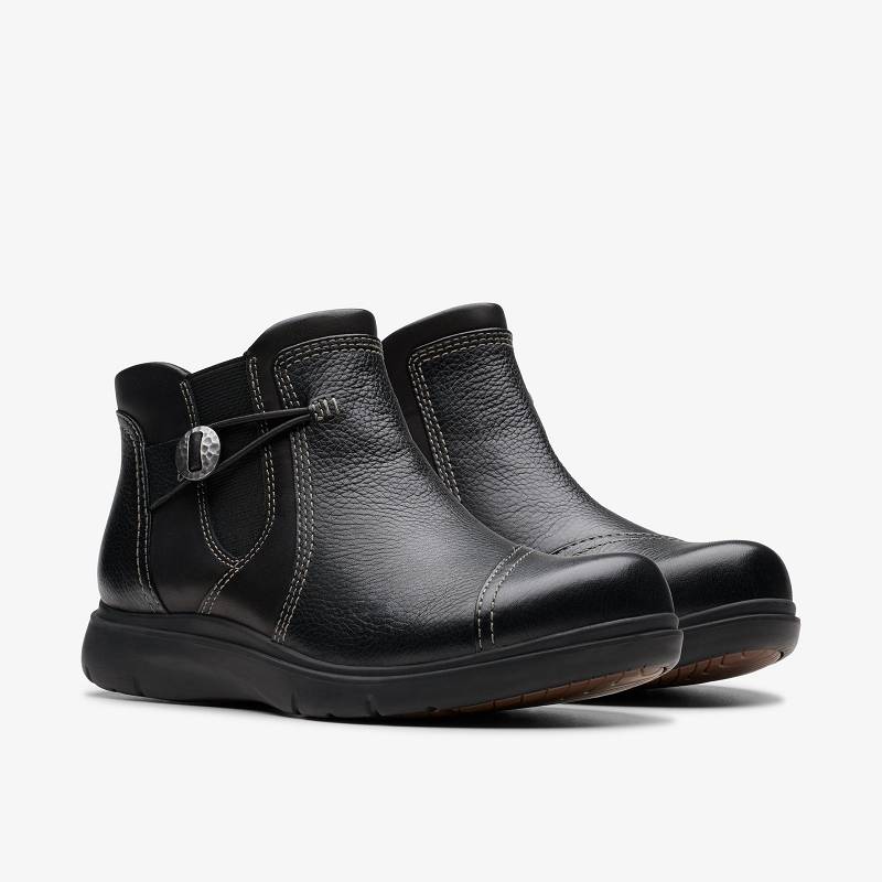 Black Leather Clarks Certina Joy | CLKS-85476