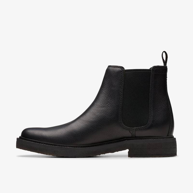 Black Leather Clarks Clarkdale Easy | CLKS-84417