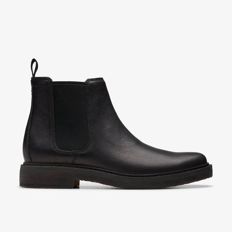 Black Leather Clarks Clarkdale Easy | CLKS-84417