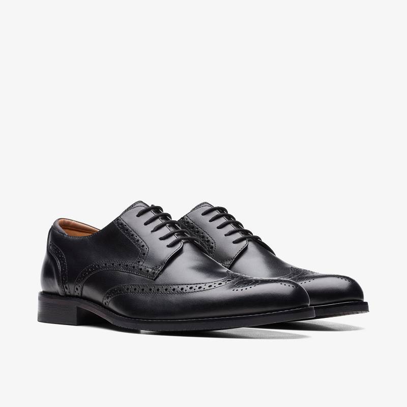 Black Leather Clarks Craft Arlo Limit | CLKS-84404