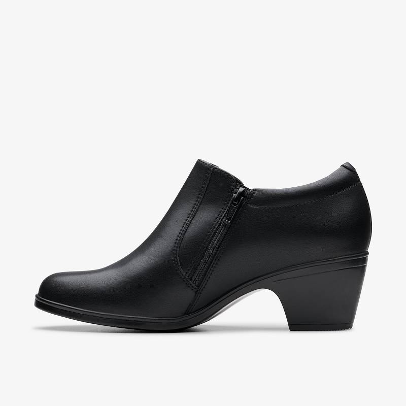 Black Leather Clarks Emily 2 Reyna | CLKS-85216