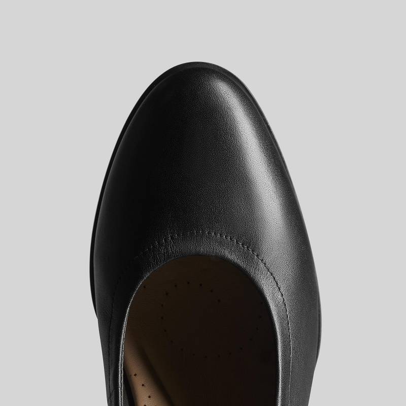 Black Leather Clarks Freva 55 Court | CLKS-85204