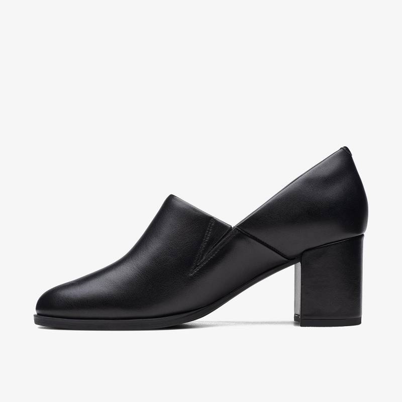 Black Leather Clarks Freva 55 Lily | CLKS-85128