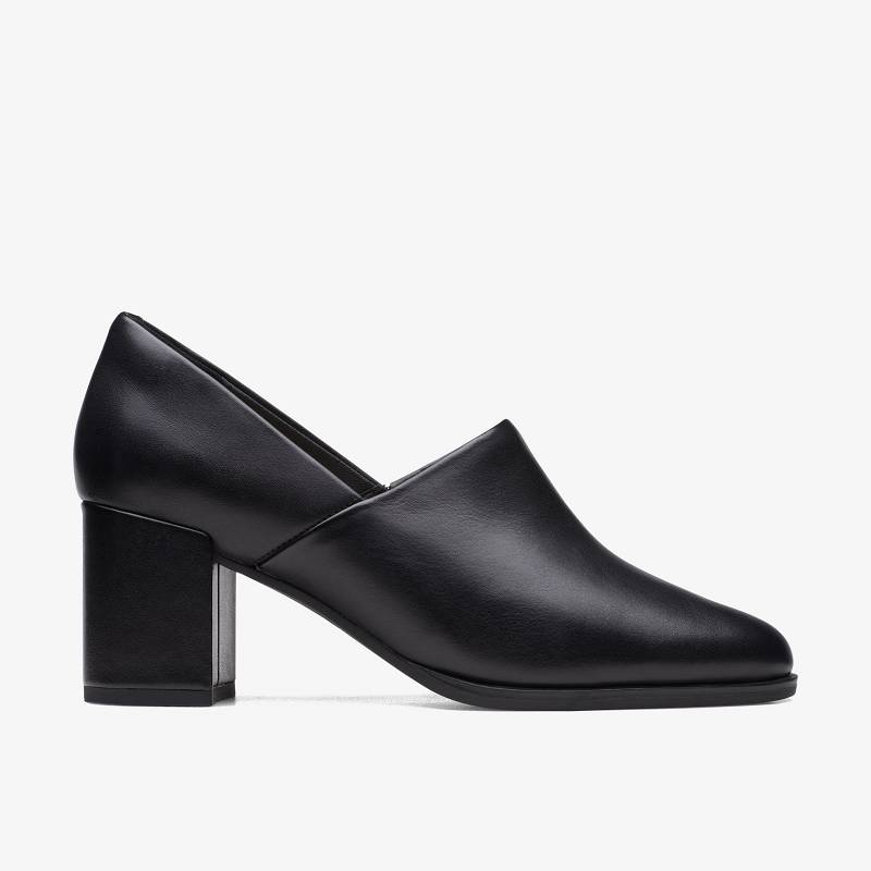 Black Leather Clarks Freva 55 Lily | CLKS-85128