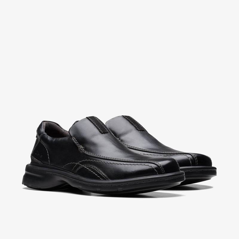 Black Leather Clarks Gessler Step | CLKS-84442