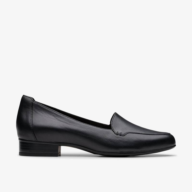 Black Leather Clarks Krystine Lily | CLKS-85427